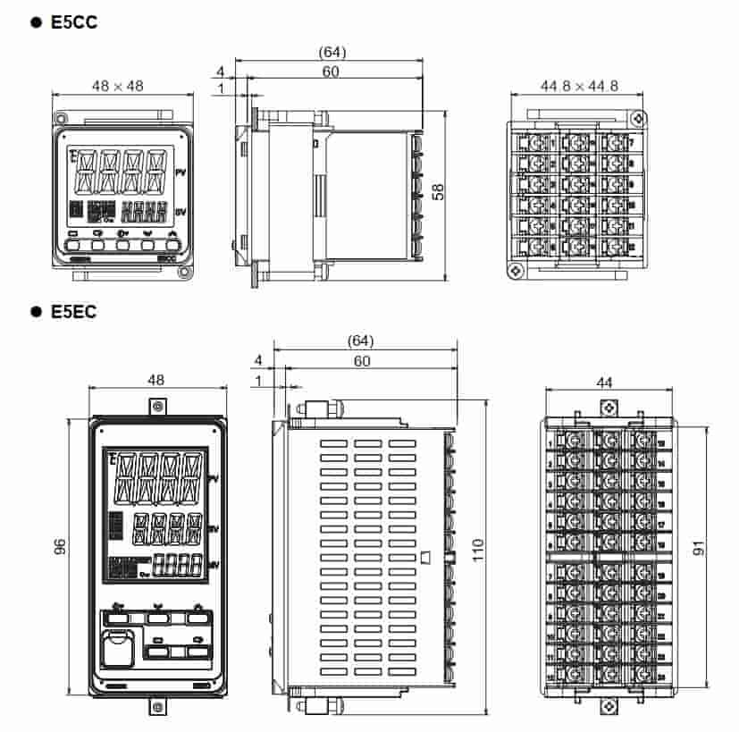 Bộ điều khiển nhiệt độ E5CC-CX2ASM-800